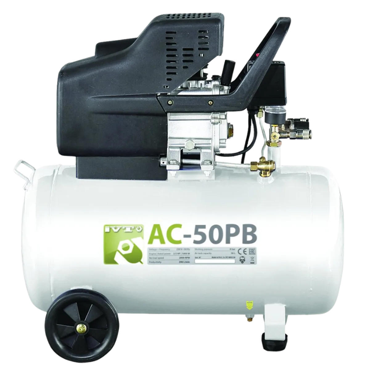 Воздушный компрессор АС-50PB, 50 л